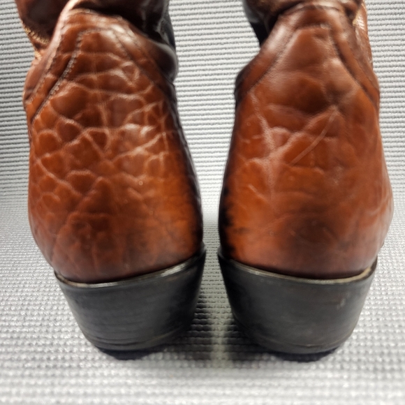 Tony Lama Men's 10D Brown Bullhide Pampas Leather Western Cowboy Boots VM2955 - Picture 5 of 12